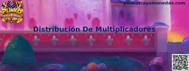 Representación de la distribución de multiplicadores y casillas en Plinko Tragamonedas