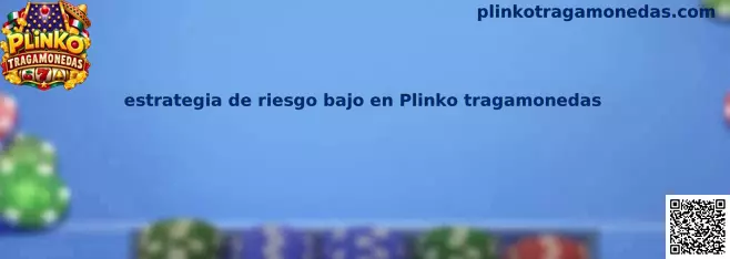 Ilustración de una estrategia de riesgo bajo en Plinko Tragamonedas, con tablero de clavijas y casillas de multiplicadores